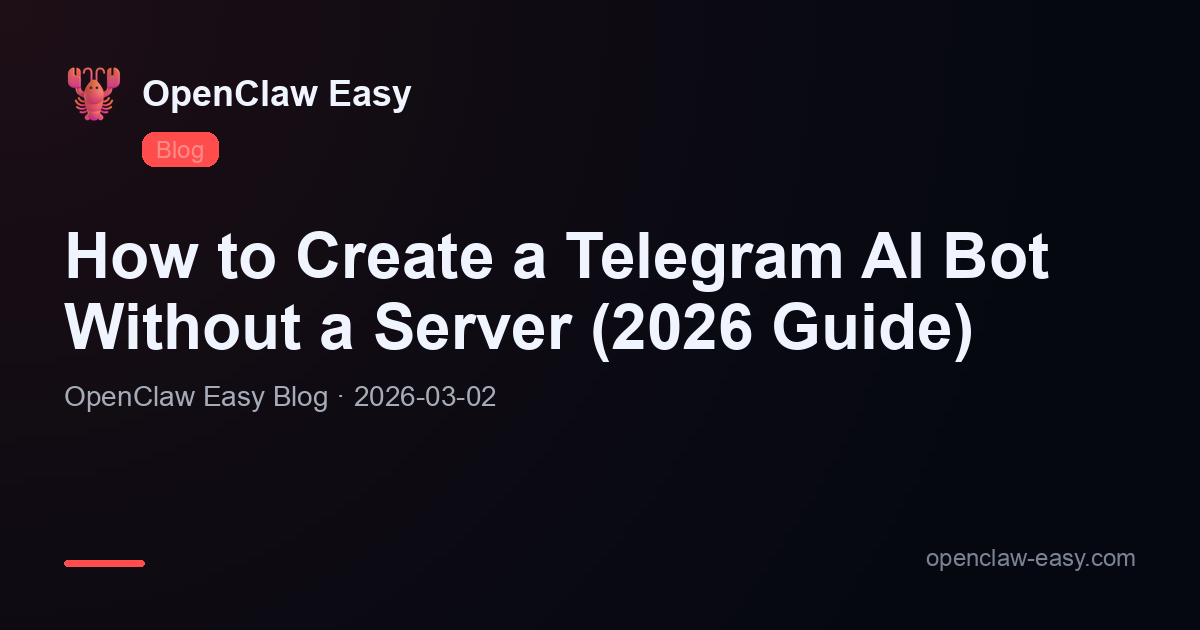 Free Telegram AI Bot — No Server, No Code, 5-Min Setup (2026)