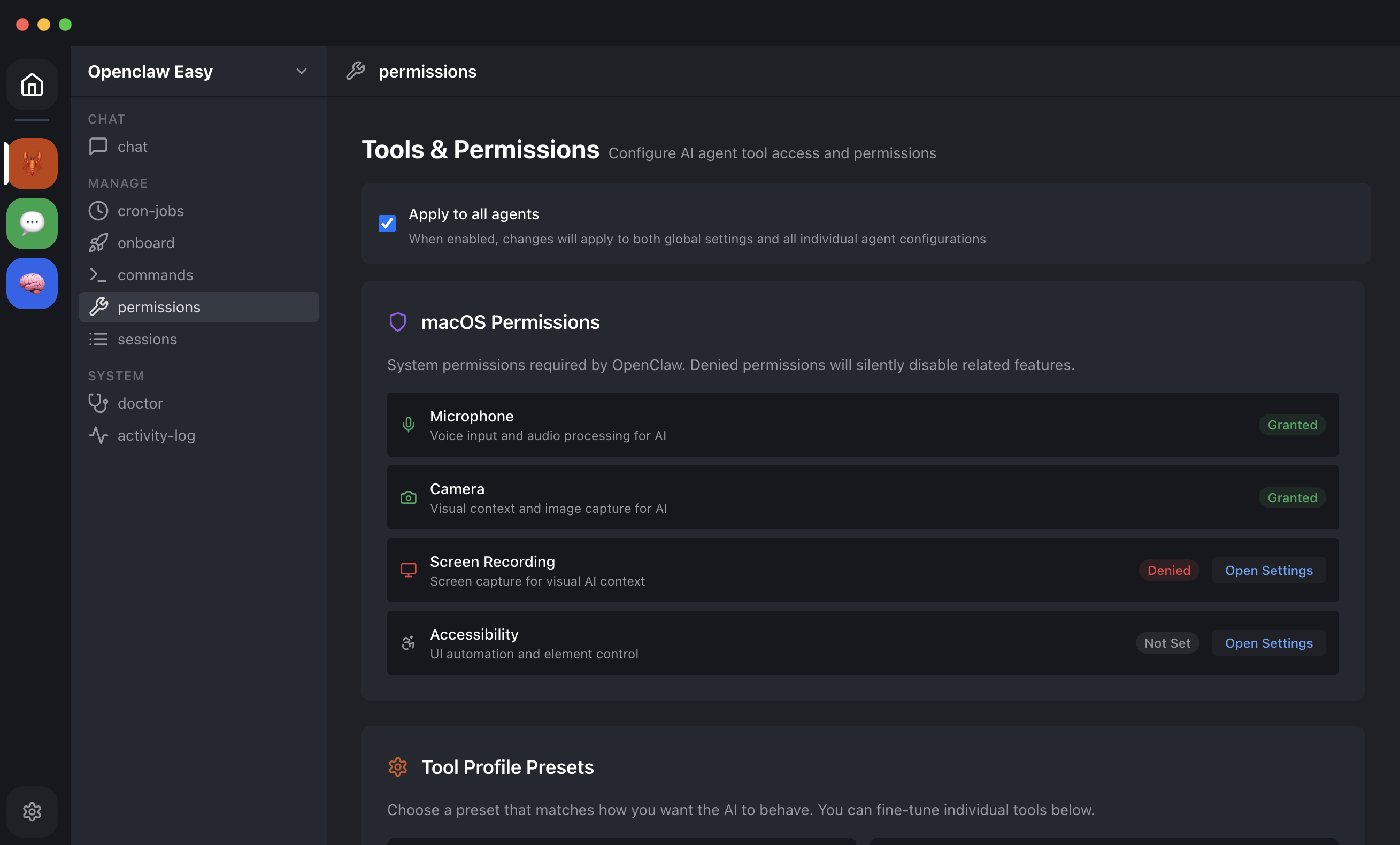 Privacy and permissions in OpenClaw Easy