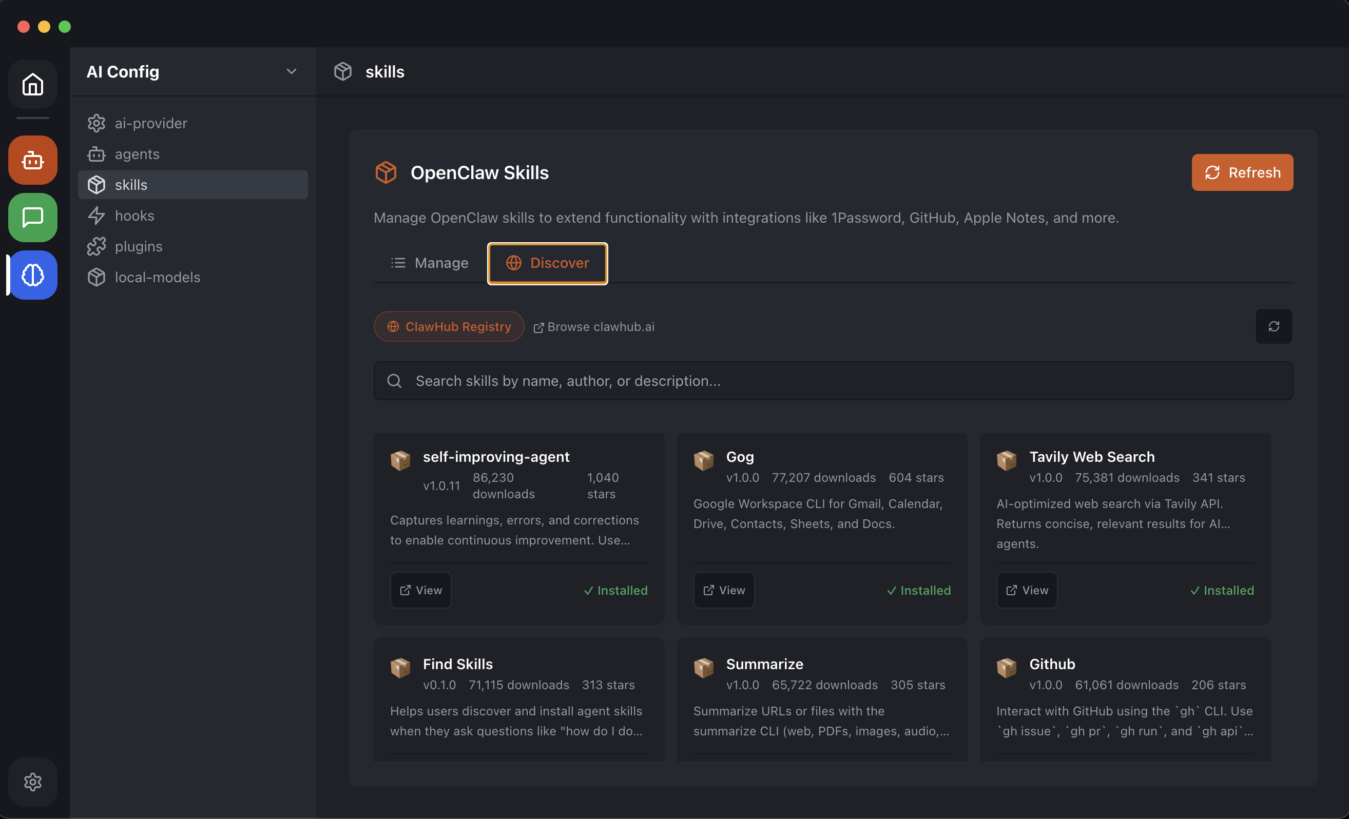 OpenClaw Easy Skills Download — discover and install AI skills